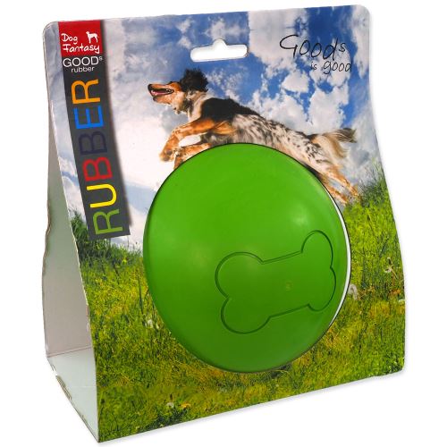 DOG FANTASY míč gumový házecí zelený 12,5 cm 1ks