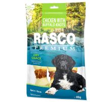 Pochúťka RASCO Premium uzly bůvolí obalené kuracím mäsom 80g