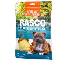 Pochúťka RASCO Premium uzly bůvolí obalené kuracím mäsom 80g