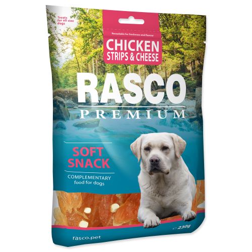 Pochúťka RASCO Premium prúžky kuracie so syrom 230g