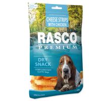 Pochúťka RASCO Premium prúžky syra obalené kuracím mäsom 80g