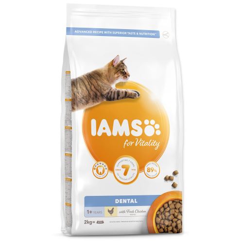 IAMS for Vitality Dental Cat Food with Fresh Chicken 2kg