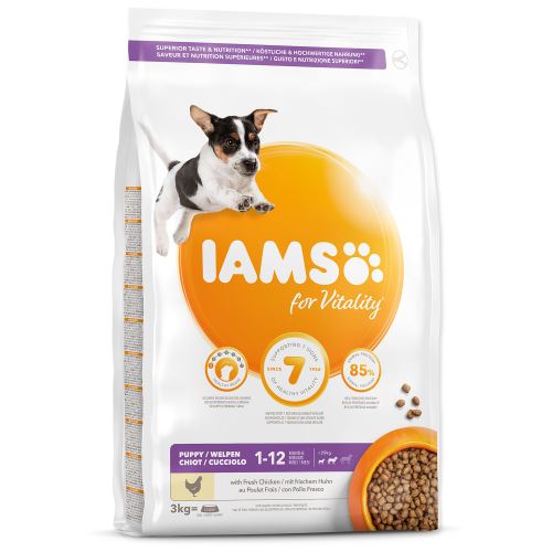 IAMS Dog Puppy Small & Medium Chicken 2 balenia 12kg