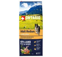 ONTARIO Adult Medium Lamb &amp; Rice 12kg