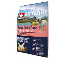 ONTARIO Dog Large Weight Control Turkey &amp; Potatoes &amp; Herbs 2,25 kg