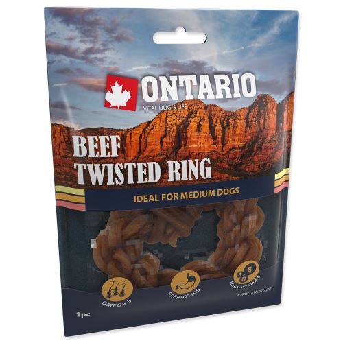 ONTARIO Snack Dog Rawhide Rings 8,75 cm 1ks
