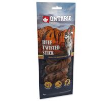 ONTARIO Snack Dog Rawhide Twisted Stick 15 cm 1ks