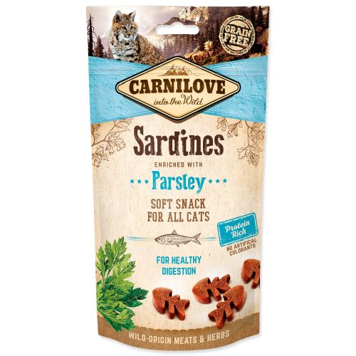 CARNILOVE Cat Semi Moist Snack Sardina Enriched with Parsley 50g