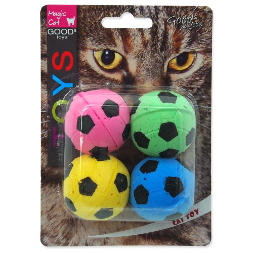 MAGIC CAT loptička penový futbalový 3,75 cm 4ks