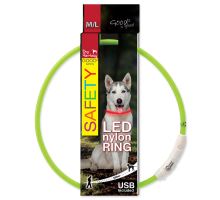 Obojok DOG FANTASY LED nylonový zelený M / L
