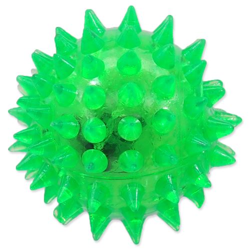 DOG FANTASY loptička LED zelený 5 cm 1ks
