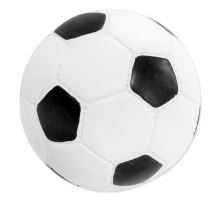 DOG FANTASY Latex futbalová lopta so zvukom 7,5 cm 1ks