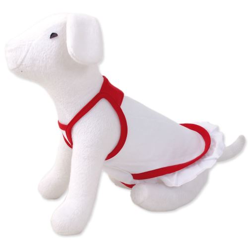 DOG FANTASY Šaty Summer bielo-červené